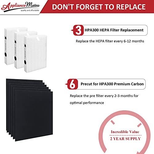 Hpa300 Hepa Replacement Filters For Honeywell Air Purifier Filter Replacement R True Filter 3 Pack Hrf-R3 Carbon Pre Filters 4 Pack Compatible With Honeywell Hpa300, Hpa304, Hpa5300, Hpa 8350 #TOP6