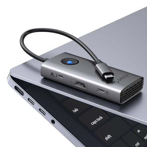 ORICO USB C Hub, Dock USB 6 IN 1 con 4K HDMI, PD 100W, Porte Dati 3*USB A, Porte Dati di Tipo C, Adattatore Multiporta...