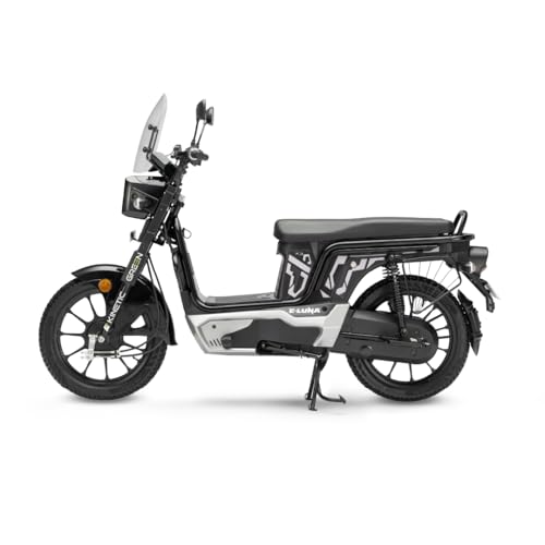 Image of Kinetic Green E-Luna X3 Prime Electric Scooter with charger - Night star Black - Ex-Showroom