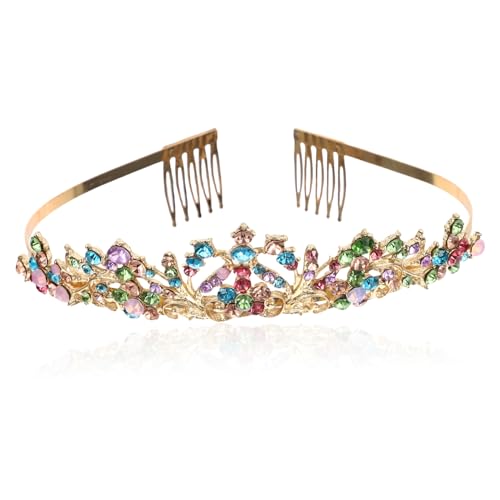 Couronne de mariée multicolore VICASKY lot de 4 diadèmes brillants pour cheveux