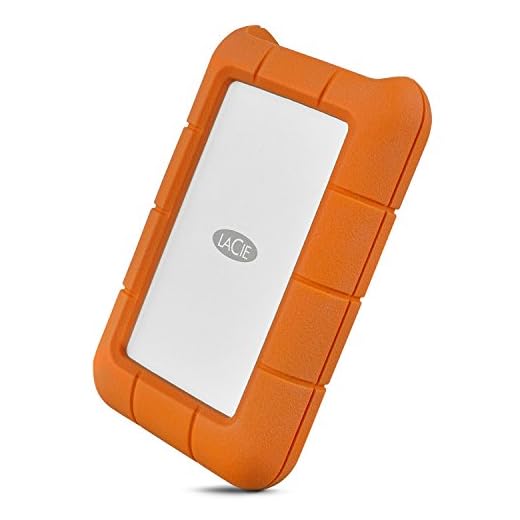 LaCie Rugged Thunderbolt USB-C 5TB External Hard Drive Portable HDD – USB 3.0 compatible, Drop Shock Dust Water Resistant, Mac and PC Computer Desktop Workstation Laptop, 1 Mo Adobe CC (STFS5000800)