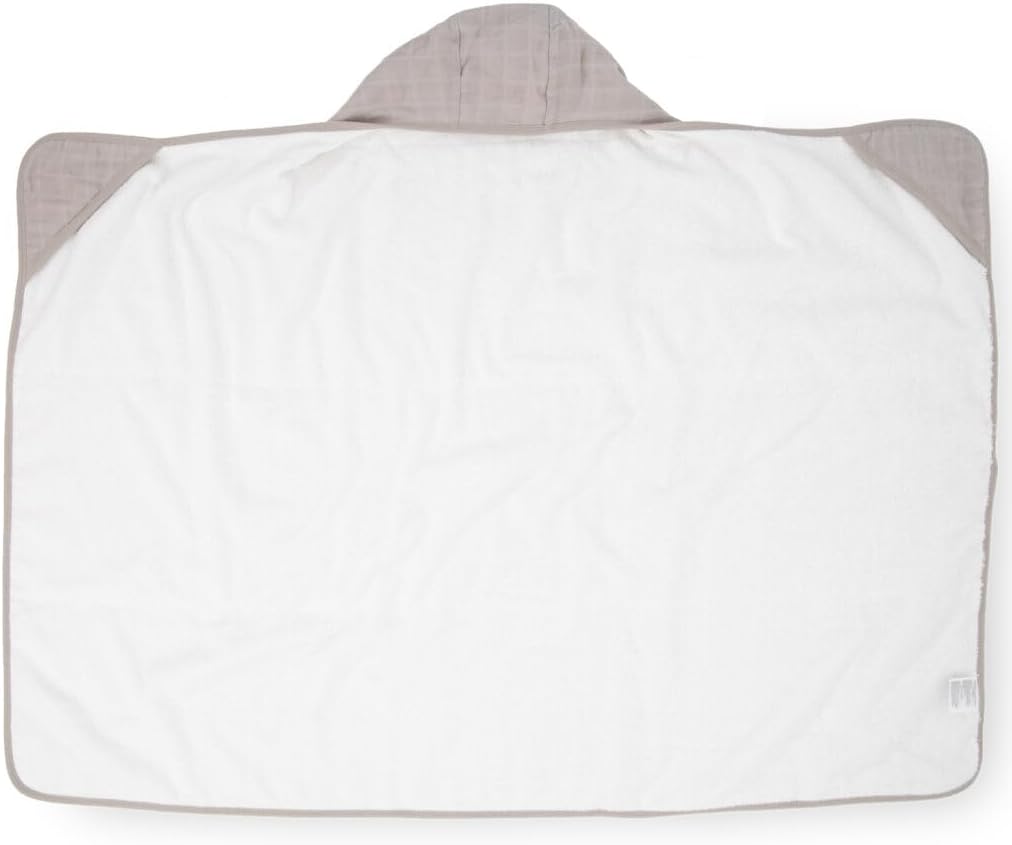 Little Unicorn Hooded Bath Towel | Absorbent Cotton & Terry Blend | Larger Size for Baby & Toddlers, 1-6 Years (Porpoise) - Image 2