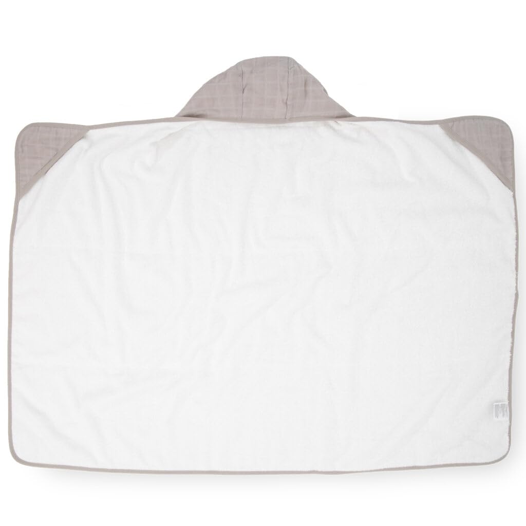Little Unicorn Toalla grande de algodón con capucha | 100% algodón | 42 x 47 pulgadas | Bolsillos impresos | Lavable a máquina | Unisex | Porpoise