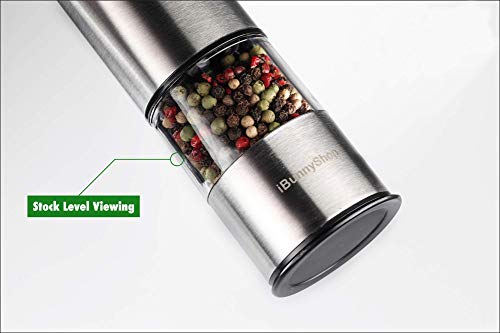 iBunnyShop Electric Salt and Pepper Grinder (Single Mill), Automatic Battery Operated Shaker with Light - Thumbnail 5