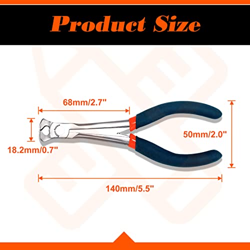Speedwox End Nippers Long Reach 5-1/2 Inch Mini End Cutting Pliers End Cutters Fine Precision Professional Wire Cutter For Jewelry Making Carpenter Construction Tools Nail Remover Mini Nippers #TOP5