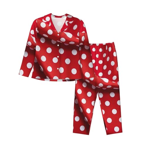 Pyjama à pois tendance pour vos soirées cocooning en ensemble manches longues femme