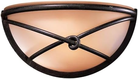 Minka Lavery 1971-138 Aspen II Wall Sconce, 1-Light, 100 Total Watts, 12.75-in H x 6.5-in W, Aspen Bronze