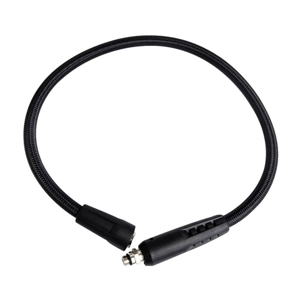 EasyByMall Tubo in gomma a media pressione per immersioni subacquee BCD, pressione di esercizio 30 bar, raccordi in ottone in acciaio inox, lunghezza 75 cm