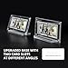 PONNOR Dollar Bill Frame, Acrylic Currency Display Holder Money Frame for Collectors Ticket Protector Photos Display Case, 7.8 * 4.1inch