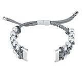 Gadpiparty Cinturino in paracord di perle senso caricatore orologio galassia braccialetto intrecciato cinturino vintage accessori orologi accessorio orologio cinturino intelligente 1 cm Grey