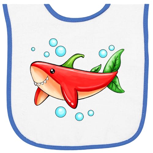 inktastic Red Pepper Shark Baby Terry Cloth Bib