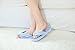 Onmygogo Coral Fleece Flip-flops for Women Non-slip Cotton Outsole (Size L（US women size 9.5-10.5), Blue