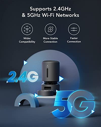 Petlibro Automatic Cat Feeder With Camera, 1080P Hd Video With Night Vision, 5G Wifi Pet Feeder With 2-Way Audio, Low Food & Blockage Sensor, Motion & Sound Alerts For Pets #TOP3