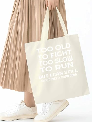 Canvas Tote Bag, but I Can Still Funny Words Aesthetic Canvas Tote Handbags for Women Shoulder Bag,2