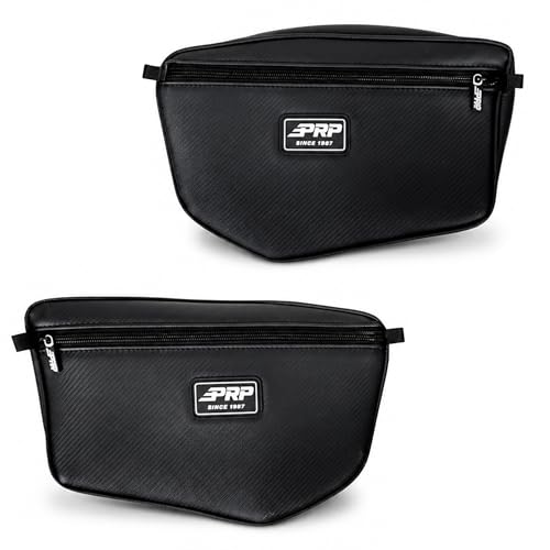 PRP Seats Upper Door Bags for Can-Am Maverick R - Easy Install on Doorframe Large Storage Pockets Water Resistant & Puncture Proof Design - Heavy-Duty and Secure UTV Storage Includes 2 Bags (R/L)