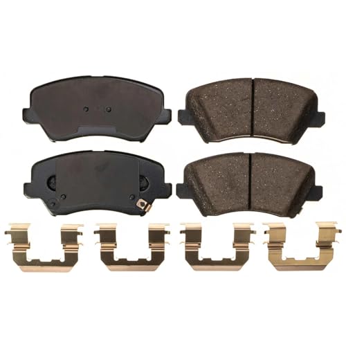 Image of PowerStop Front Brake Pads for Hyundai Veloster 2021 - Z17 Ceramic Brake Pads with Installation Hardware, 17-1828N