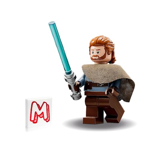 Star Wars OBI-Wan Kenobi Minifigure - Ben Kenobi con spada laser (difficile da trovare) 75336 - Lego