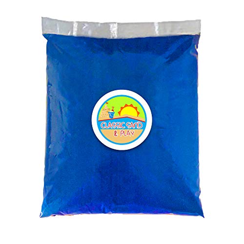 Classic Sand and Play Blue Colored Play Sand, 20 lb. Bag, Natural and Non-Toxic, Fun Wet and Dry Indoor and Outdoor, Sandbox, Therapy, and Table Use, Building, Stimulate Sensory Needs