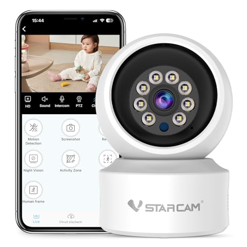 Image of VSTARCAM WiFi Camera Indoor Wireless, 1080P with 5X Zomm, 360 Pan-Tilt, Color Night Vision, Motion Detection, Real-time Alerts, 2-Way Audio, Works with Alexa, Cloud & SD Card Storage(up to 256GB)