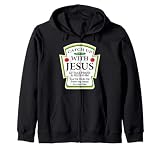 Catchup With Jesus Funny Christian Gift Zip Hoodie