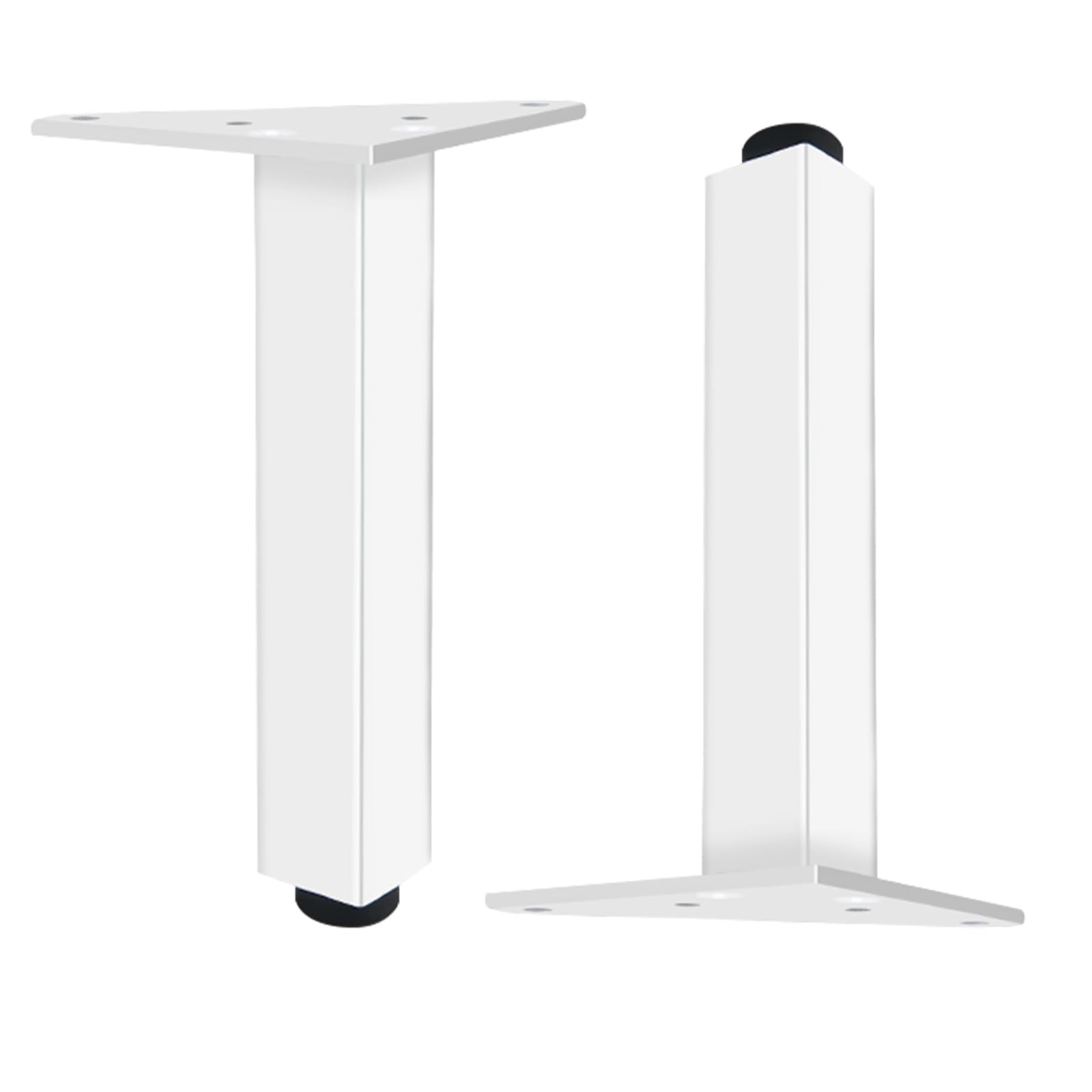 Furniture Legs White, 4 PCS Adjustable Furniture Legs Metal Table Leg Coffee Table Leg Aluminum Alloy | Anodized Surface Sofa Feet Optional Height: 6-40cm for Kitchen Cabinet Feet Chair Foot-15cm/6"