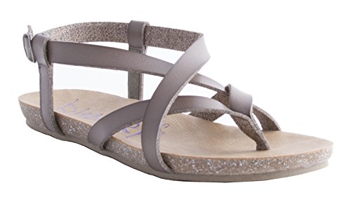 Blowfish Malibu Women's Granola Steel Grey Flat Sandal 9 M US