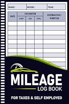 Mileage Log Book: Simple Mileage Log Book | Mileage Tracker for Taxes | Vehicle Mileage Tracker, Business Mileage Log Book | Perfect Size 6" x 9" (Odometer Mileage Tracker Book)