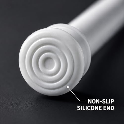 Curtain Rods for Windows Autuwintor Closet Rod White Curtain Rods for Windows No Drilling 9.84"(25cm)-15.75"(40cm),Tension Rod for Bathroom Shower Curtain,Holds 20 lbs,Set of 8 — view 2
