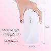Aokitec-Mini-UV-LED-Nail-Lamp-Portable-Gel-Light-Mouse-Shape-Pocket-Size-Nail-Dryer-with-USB-Cable-for-All-Gel-PolishWhite Aokitec UV LED Nail Lamp - UV Light for Nails Portable LED Nail Dryer for Curing All Kinds of UV Nail Gels Nail Glue Gel Nail Polish Small but High Efficient for Salon Use Home DIY, White