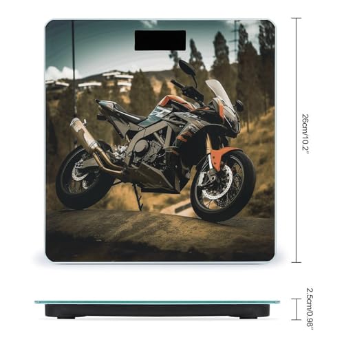 Báscula Digital de Baño Moto Deportiva de Vidrio Templado miniatura 2