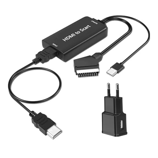 AMANKA Cavo Adattatore Scart HDMI, Convertitore da Scart a HDMI Connettori Video Audio Supporta Stereo HD 720/1080P per HDTV/Proiettore/Lettore DVD/Blu-ray SKY/PS3/xbox/Monitor