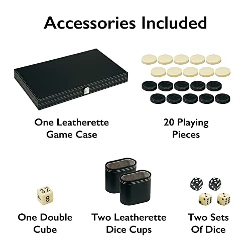 Mainstreet Classics 18-Inch Backgammon Board Game Set #TOP1