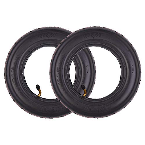 Pneus 10x2.50 haute adhérence et chambres à air 45° pour roues de 10 pouces