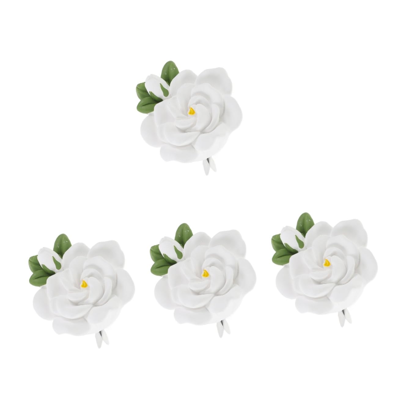 PartyKindom 4stücke Car Vent Clip Diffuser Blumenform Auto Vent Clip Zur Dekoration Und Dufterfrischung Im Fahrzeug Installieren Weißer Duftclip Mit Jasminduft