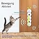 Vibbang Wusel Wurm Katzenspielzeug, Interaktives Wuselwurm-Spielzeug für Katzen, Smart Motion Haustierspielzeug mit Wurmdesign, Wand & Fenster Montiert Katzenspielzeug für kleine mittelgroße