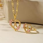 Gold Initial Rings for Women - Non Tarnish Dainty 14K Gold Plated Heart Adjustable Letter Rings for Women, Stackable Cute Thumb Pinky Fashion Open Simple Birthday Gifts Jewelry - Image 5