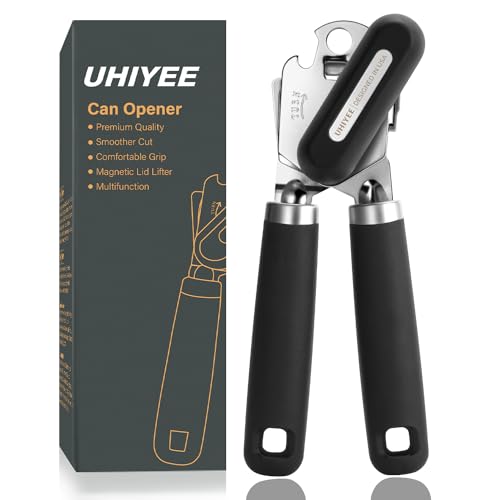 UHIYEE Manual Can Opener with Soft Handle
