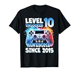Photo Gallery 10 ° compleanno ragazzo livello 10 sbloccato impressionante 2015 video gamer maglietta Photo Gallery 10 ° compleanno ragazzo livello 10 sbloccato impressionante 2015 video gamer maglietta