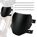 Electric Bike Front Plate - Universal Front Number Board with 4 Cable Ties, Black Dirt Bike Modification Panel, Replacement Styling Accessory | Upgrade Fronts Fairing Cover for Travel, Touring