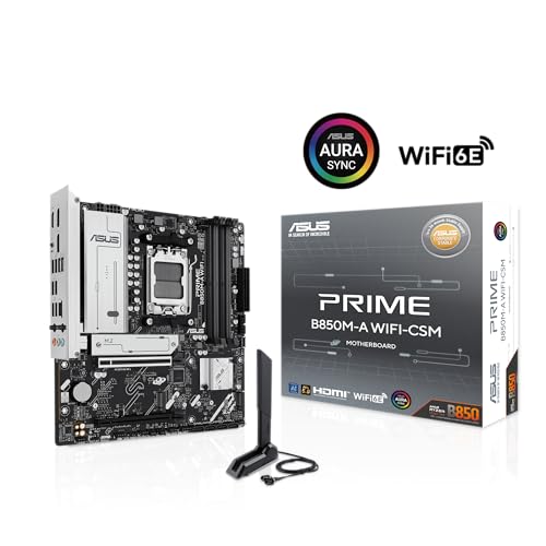 Prime B850M-A WiFi-CSM AMD AM5 B850 mATX Scheda madre, DDR5, PCIe 5.0 Ready, 3X M.2, Wi-Fi 6E, 2.5Gb LAN, DisplayPort, HDMI™, USB Type-C®, Control Center Express Remote IT Management - Scheda madre - Immagine 9