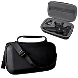 VVGAOGES Osmo Mobile 7/7P Tasche, Tragbare PU Leder Aufbewahrungstasche mit Schultergurt für DJI OM 7/7P Gimbal Stabilizer & Zubehör (Schwarz)