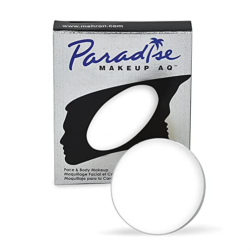 Image of Mehron Makeup Paradise Makeup AQ Refill Size | Stage & Screen, Face & Body Painting, Beauty, Cosplay, and Halloween | Water Activated Face Paint, Body Paint .25 oz (7 ml) (White)