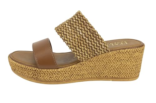 ITALIAN Shoemakers Inessa Womens Platform Wedge Espedrille and Raffia Sandal for Women2