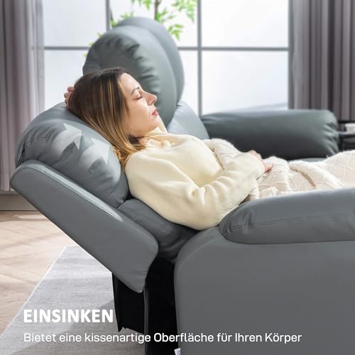 Relaxsofa HOMCOM Fernsehsessel mit Liegefunktion für Wohnzimmer