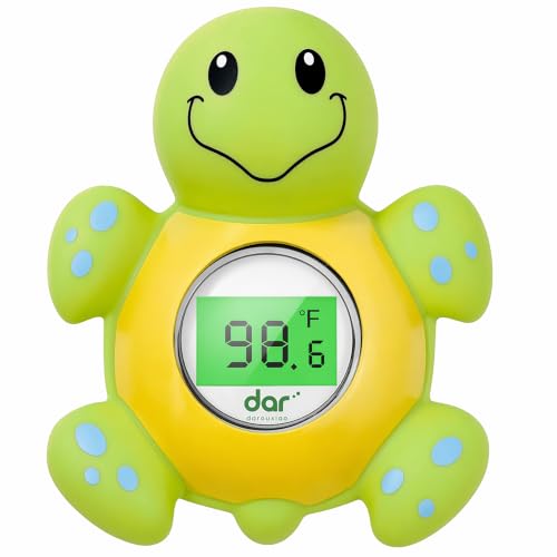 Image of DAR DAROUXIAO Baby Bath Thermometer for Tub,Floating Digital Water Temperature Thermometer with Instant Accurate Reading,3-Color Safety Light,Auto On/Off for Newborn,Infant & Toddler
