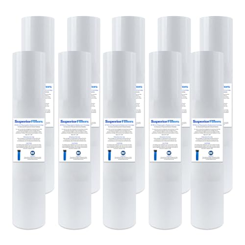 20 Micron Sediment Filter 20x4.5 Whole House Polypropylene 10-Pk