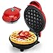 Yuragim Mini Waffeleisen, Kleiner Waffelmaker mit Antihaftbeschichtung, Retro Waffelautomat Automatische Temperaturregelung Haushalts Pancake Maker für Klassische Waffeln Kindergeburtstage Ostern