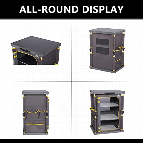 Timber Ridge Camping Cabinet Foldable Camping Folding Cabinet Foldable Kitchen Box Folding Cabinet Portable with Carry Bag - Image 8