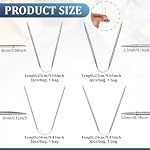 PH PandaHall 12pcs Ensemble d'aiguilles circulaires à tricoter, 4 Tailles Acier inoxydable Aiguilles circulaires de tricot 24cm Longueur Aiguilles courtes pour Chaussettes artisanales Chapeaux, Crocheter des animaux, Petits projets circulaires