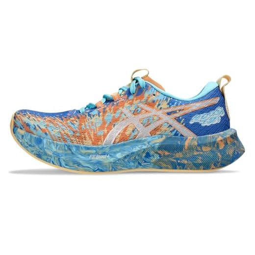ASICS Women's Noosa TRI 16 Running Shoes, 9.5, Nature Blue/Faded Orange